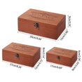 thumbnail image 2 of Boîte de Rangement Rétro en Bois Souvenir Lettre Coffre au Trésor Verrouillable L, 2 of 9