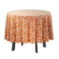 thumbnail image 1 of Vargottam Indoor/OutdoorRoundTablecloth 58 InchRoundTablecloth Waterproof PatioTableCloths,Spring/SummerTableCovers For Backyard CircularTable/Bbqs/Picnic -Orange, 1 of 8