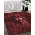 thumbnail image 3 of Ahgly Company Tapis d'Intérieur Rectangulaire Transitionnel Rouge Brique Feu Lavable à la Machine, 3 Pieds x 5 Pieds, 3 of 7