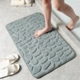 thumbnail image 2 of ZheElen Embossed Bath Mat Quick-Drying Solid Color Shower Absorbent Bathroom Rug Large Kitchen Washroom Door Bathmat Kids Safety Gray 45x70cm, 2 of 8