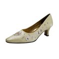 thumbnail image 1 of FLORAL Fern Women's Wide Width Dress Slip-On Satin Pumps, 1 of 6