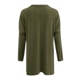 thumbnail image 4 of T-Shirts pour Femmes Décontractés Confortables Simples T-Shirts à Manches Longues pour Femmes T-Shirts à Manches Longues pour Femmes Grande Taille Manches Longues Col Rond Chemises à Manches Longues Hauts en Rayonne à Manches Longues pour Femmes, 4 of 5
