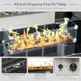 thumbnail image 4 of Outsunny 50,000 BTU Propane Fire Pit Table with Glass Wind Guard Gray, 4 of 10