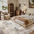 thumbnail image 3 of UERMEI 6'x9' Area Rugs for Living Room, Washable Non Slip Indoor Rug for Bedroom Home Decor Carpets, Modern Abstract Printed Carpet, Brown, 3 of 10