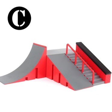 EGNMCR Kit de Parcs de Skate Pièces de Rampe pour Planche à Doigts Rampe de Fingerboard Parcs de Skate Éducation Éducation Cadeaux d'Anniversaire pour Enfants