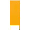 thumbnail image 2 of vidaXL Armoire à Tiroirs Jaune Moutarde 80x35x101,5 cm Acier, 2 of 5
