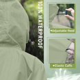 thumbnail image 4 of Clearance! Baberdicy Unisex Solid Color Hooded Zippered Poncho Shawl Green, 4 of 7