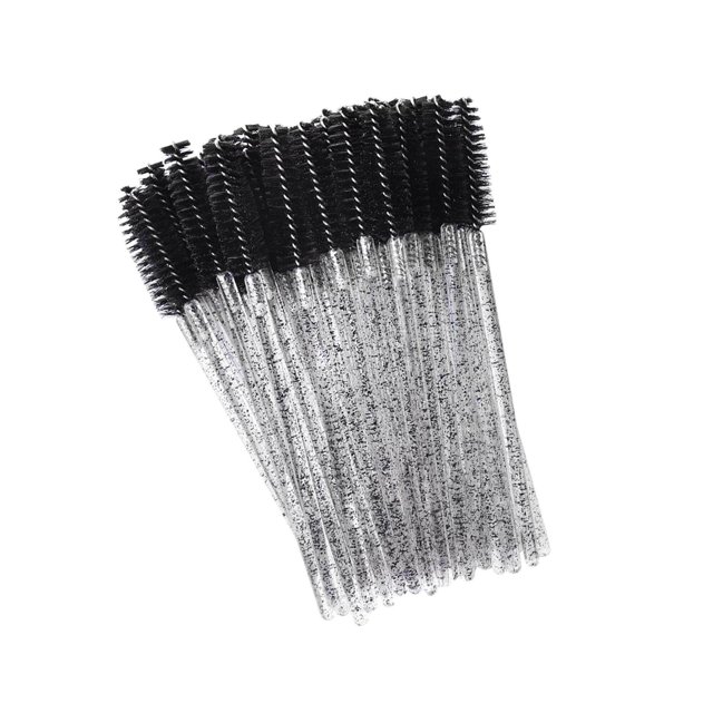 50 Pcs Brosses à Cils Jetables Maquillage Extension de Cils Tout Noir