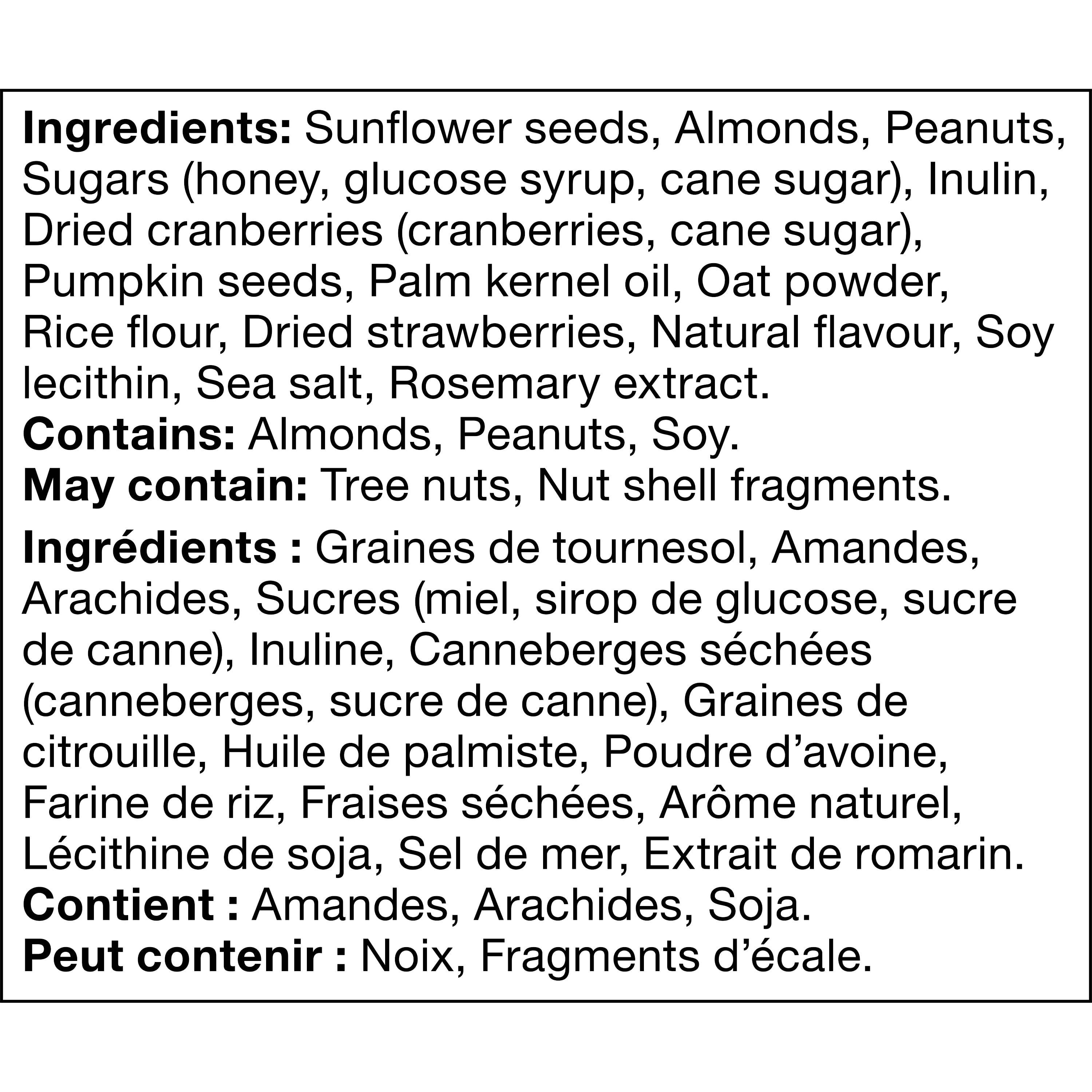 KIND Barres aux Graines Fruits & Noix, Graines de Tournesol & Fraise, 40g, 5 Barres