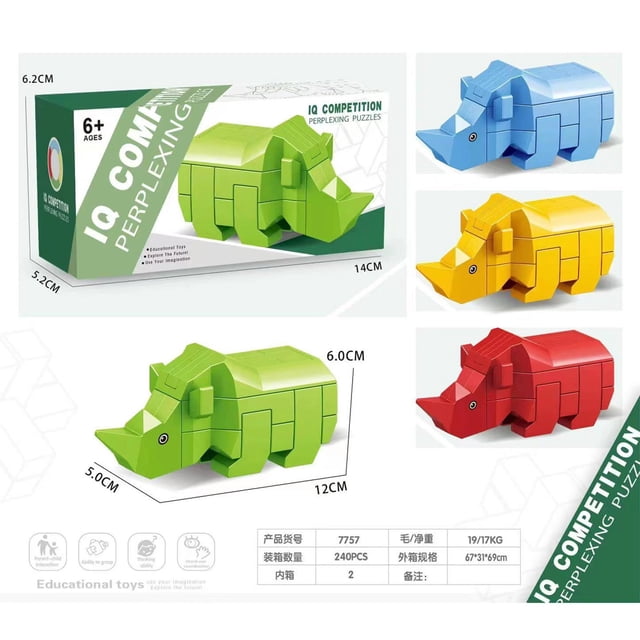Luban Lock Puzzle Toy Set Complete High Difficulty Interlocking Brain Teaser Featuring Intricate Buckle Design for Kids Educational Entertainment and Skill Development Hzhnb | Plastic, B