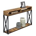 thumbnail image 4 of Convenience Concepts Tucson Deluxe 2 Tier Console Table in Tobacco Wood Finish, 4 of 5