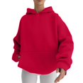 thumbnail image 3 of IMENGL Hoodies oversized sweatshirts pullover, Red M, Size M-XL, 3 of 7