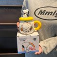thumbnail image 2 of 500Ml Snoopy Anime Cartoon Large Capacity Ceramic Mug with Lid Kawaii Children's Straw Cup Office Coffee Cup Home Milk Cup Gift, 2 of 5