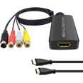 thumbnail image 1 of SVideo to HDMI Converter 3RCA AV S-Video R/L Audio Vdieo Converter Adapter Support 1080P/ 720P Compatible with WII U PS2/ PS3 STB Xbox VHS VCR Blue-Ray DVD Players, 1 of 6