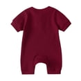 thumbnail image 4 of Plebaso Baby Girls Boys Summer Jumpsuit Botton Short Sleeve Round Neck Cute Solid Color Shorts Rompers, 4 of 7