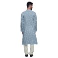 thumbnail image 3 of Atasi Kurta Pyjama de Fête pour Hommes Col Mandarin Manches Longues Kurta Pyjama Ethnique, 3 of 5
