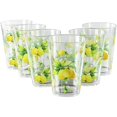 thumbnail image 1 of Reston Lloyd 95419 Ensemble de Vaisselle de Boisson en Acrylique 6 Pcs 8oz Citrons Frais, 1 of 1