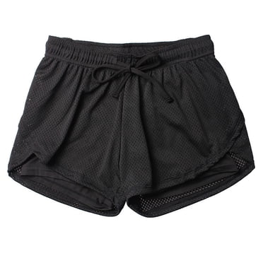 Birdeem Shorts for Women Womens Summer Casual Mesh Double Layer Drawstring Solid Yoga Fitness Sports Shorts