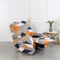 thumbnail image 4 of 4-Piece Furniture Protector Striped Plaid Reclining Case With Pockets  1 Seat   Recliner Furniture Cover With Elastic Bottom, 4 of 13
