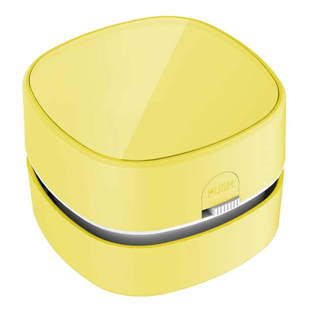 fastboy Desktop Cleaner Portable Smart Low Noise HandleDesk Cleaners Cordless 360ºRotatable Home Sweeper School Classroom Yellow Rechargeable