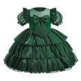 thumbnail image 1 of WEAIXIMIUNG Robes de Fête pour Filles Taille 18 Robes de Noël à Manches Courtes Broderie Dentelle Volants Robe de Soirée Robe de Mariage, 1 of 6