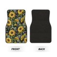 thumbnail image 2 of Kdxio Tapis de Sol de Voiture Imprimé Tournesols Universel SUV avant Arrière Tapis de Sol 4 Pcs Ensemble Complet avec Dos en Caoutchouc Antidérapant Accessoires de Voiture pour la Plupart des Voitures, 2 of 7