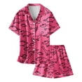 thumbnail image 4 of Hiiyo Little Girls Pajamas Dinosaur Print Button-Down Sleepwear Set, 2-Piece, Sizes 2-13T, 4 of 4