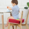 thumbnail image 3 of Huanglei Dining Chair Booster Cushion Faux Leather Seat Portable And Non Slip Design For Dining Tables Easy To Clean Suitable For Ages And Up Blue Booster Seat For Kitchen Chair Portable, 3 of 3