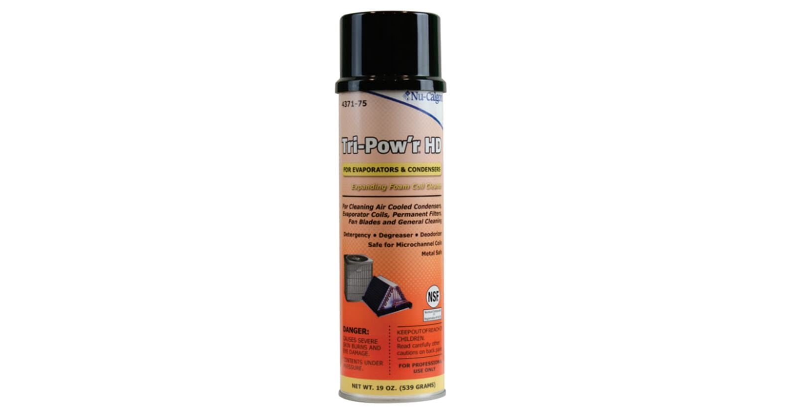 Nu Calgon 4371-75 Tri-Pow'r HD No Rinse Detergent Degreaser and Deodorizer
