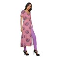 thumbnail image 3 of Moomaya Robes Imprimées à Fente avant pour Femmes Kurti à Manches Courtes Tenue d'Été, 3 of 6