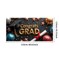 thumbnail image 1 of Graduation Party Supplies Congrats Grad Banner Backdrop Background with Balloons and Confetti Decorations for Graduation Ceremony Celebration Classroom Event, 1 of 4