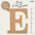 thumbnail image 4 of Plaid Unfinished Wood 5" Letter, E, 4 of 7