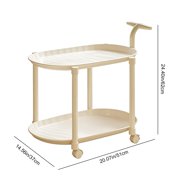 Ohufall Rolling Side Table With Wheels Cream Mobile End Table Bedroom Nightstand Living Room Table Portable Nesting Table For Small Spaces Nightstand With Storage Bedroom Nightstand Dorm Night Stand