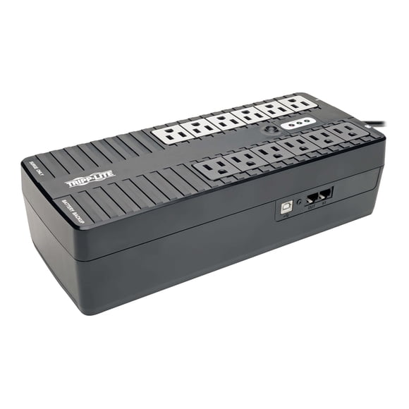 Tripp Lite UPS 900VA 480W Desktop Battery Back Up Compact 120V USB RJ11 - UPS - 10 A - AC 120 V - 480 Watt - 900 VA - USB - output connectors: 12