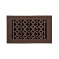 thumbnail image 1 of Floor Vent Cover / Register VR100, 5”x9” with Damper – Outer 7”x11”, Beveled Edge, 5mm Thick Handcrafted Cast Aluminum, Powder Coated, Tudor Mushroom Design for Floors, Walls & Ceilings, 1 of 8