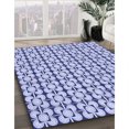 thumbnail image 3 of Ahgly Company Machine Washable Indoor Round Transitional Royal Blue Area Rugs, 6' Round, 3 of 7