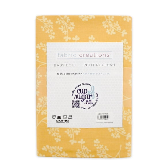 FABRIC CREATIONS Baby Bolt Printed Yellow Vine & Fireworks Cotton Fabric