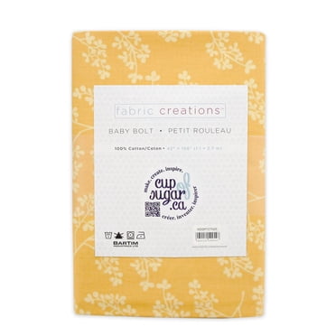 FABRIC CREATIONS Baby Bolt Printed Yellow Vine & Fireworks Cotton Fabric