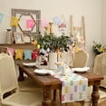 thumbnail image 4 of Easter Table Runner 13 x 48 Inch, Colorful Bunny Decorative Rustic Holiday Spring Table Decoration for Kitchen Dinning, Indoor Outdoor Dinner Party Décor GT086-48, 4 of 5
