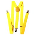 thumbnail image 1 of Men's 1 Inch Wide Solid Adjustable Suspenders - Yellow, 1 of 1