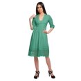 thumbnail image 4 of Moomaya Robe Midi Décontractée Unie pour Femmes à Manches Courtes Tenue d'Été Vêtements, 4 of 6