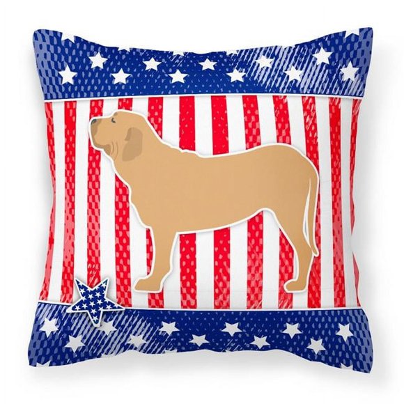 Carolines Treasures BB3379PW1818 USA Patriotic Fila Brasileiro Fabric Decorative Pillow
