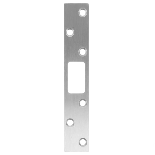 SHISUYAN Plaque de Frappe de Porte Loquet de Sécurité Plaque de Renforcement de Porte en Acier Inoxydable avec 6 Vis pour Porte Extérieure Pêne Dormant Porte Usage Intensif Résidentiel Argent