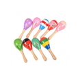 thumbnail image 2 of 1/2pcs Style Random Maraca Wooden 2 Sizes Available Sand Hammer Children Early Educational Puzzle Toys Musical Instrument Toys, 2 of 5