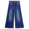 thumbnail image 1 of KIDSCOOL SPACE Girls Flare Jeans,Little Big Girl High Stretch Wide Leg Denim Pants,Blue,6-7 Years, 1 of 6