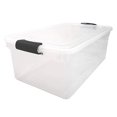thumbnail image 2 of HOMZ 64-Quart Clear Plastic Stackable Storage Bin with Lid, 2 Pack, Clear, 2 of 7