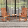 thumbnail image 2 of Costway 2 PCS Outdoor Rocking Chair with Slatted Seat Wide Armrests and Footrest for Patio, 2 of 9