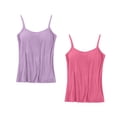 thumbnail image 3 of Timegard Camisoles 2 Pcs pour Femmes avec Soutien-Gorge Intégré Grande Taille Col Rond Respirantes Confortables Extensibles, 3 of 3