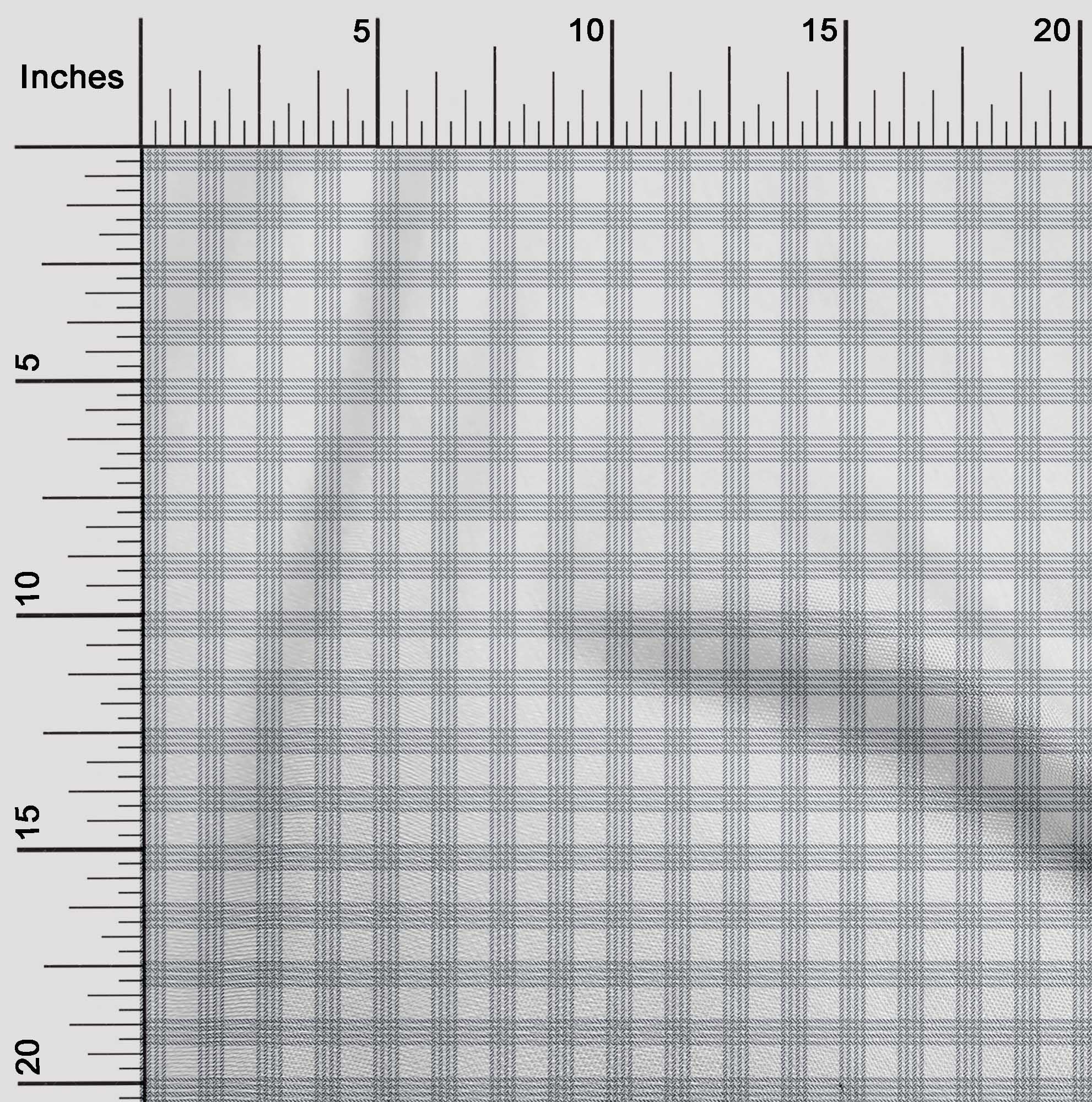 oneOone Cotton Cambric Fabric Gingham Check Printed Fabric 1 Yard 56 Inch Wide