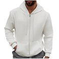 thumbnail image 2 of LOVZFMLL Jackets for Men's Solid Color Hooded Cardigan Loose Casual Sports Zipper Sweatshirt Jacket, 2 of 9